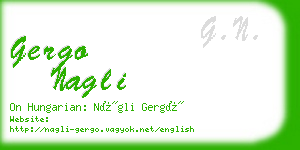 gergo nagli business card